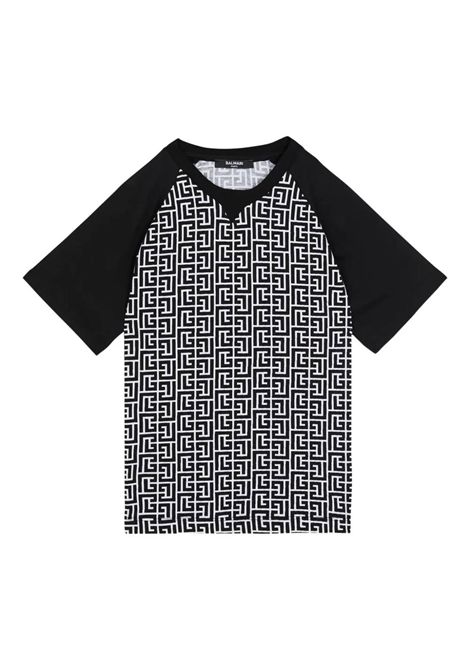 T-shirt con monogramma BALMAIN KIDS | BY8P61 Z3686930NE